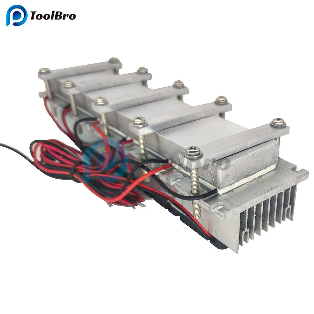 360W 30A DC 12V Peltier Cooler Semiconductor Refrigeration Cooling System Air Conditioner Temperature Controller with Heatsink