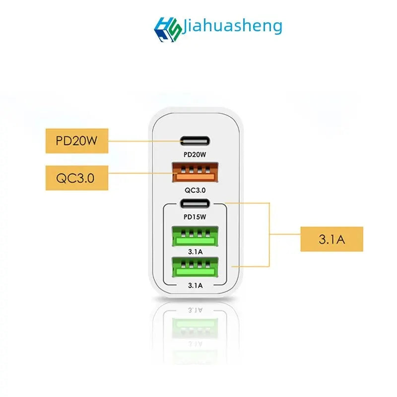 Pd65w Fast Charging Mobile Phone Charger 5v4a Us Eu Uk Regulations Pd3usb Multi-port Adapter Charging Head