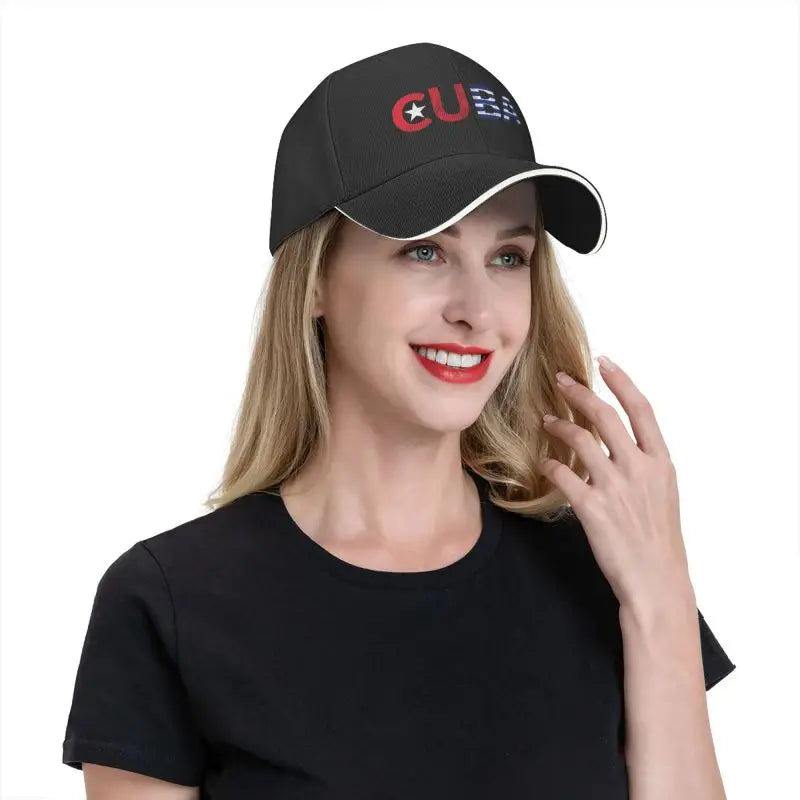 Custom Cuba Baseball Cap Women Men Breathable Cuban Flag Dad Hat Streetwear