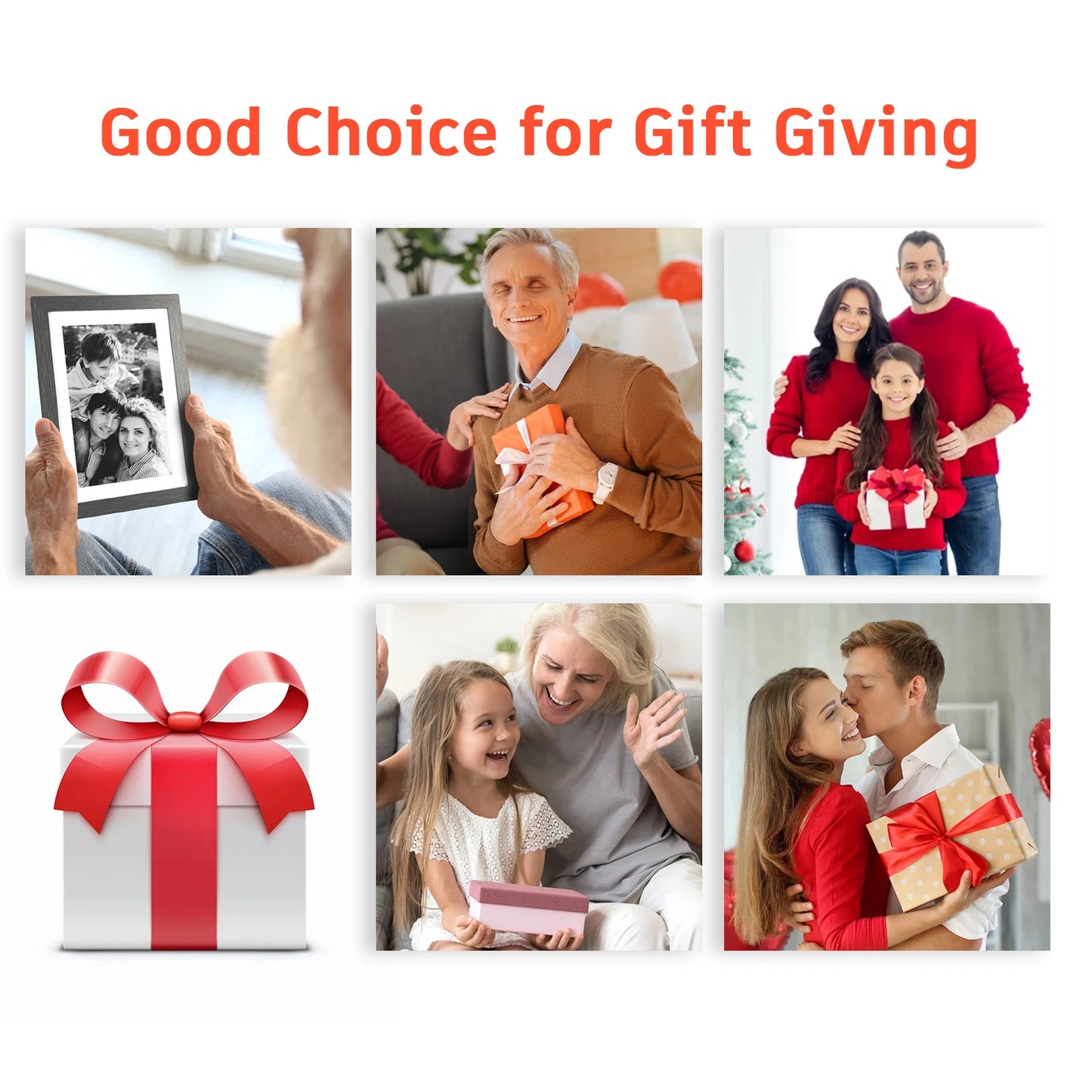 Frameo 10.1 Inch Digital Photo Frame 1280x800 HD IPS Screen LED Wooden Digital Electronic Photo Album LCD Photo Frame