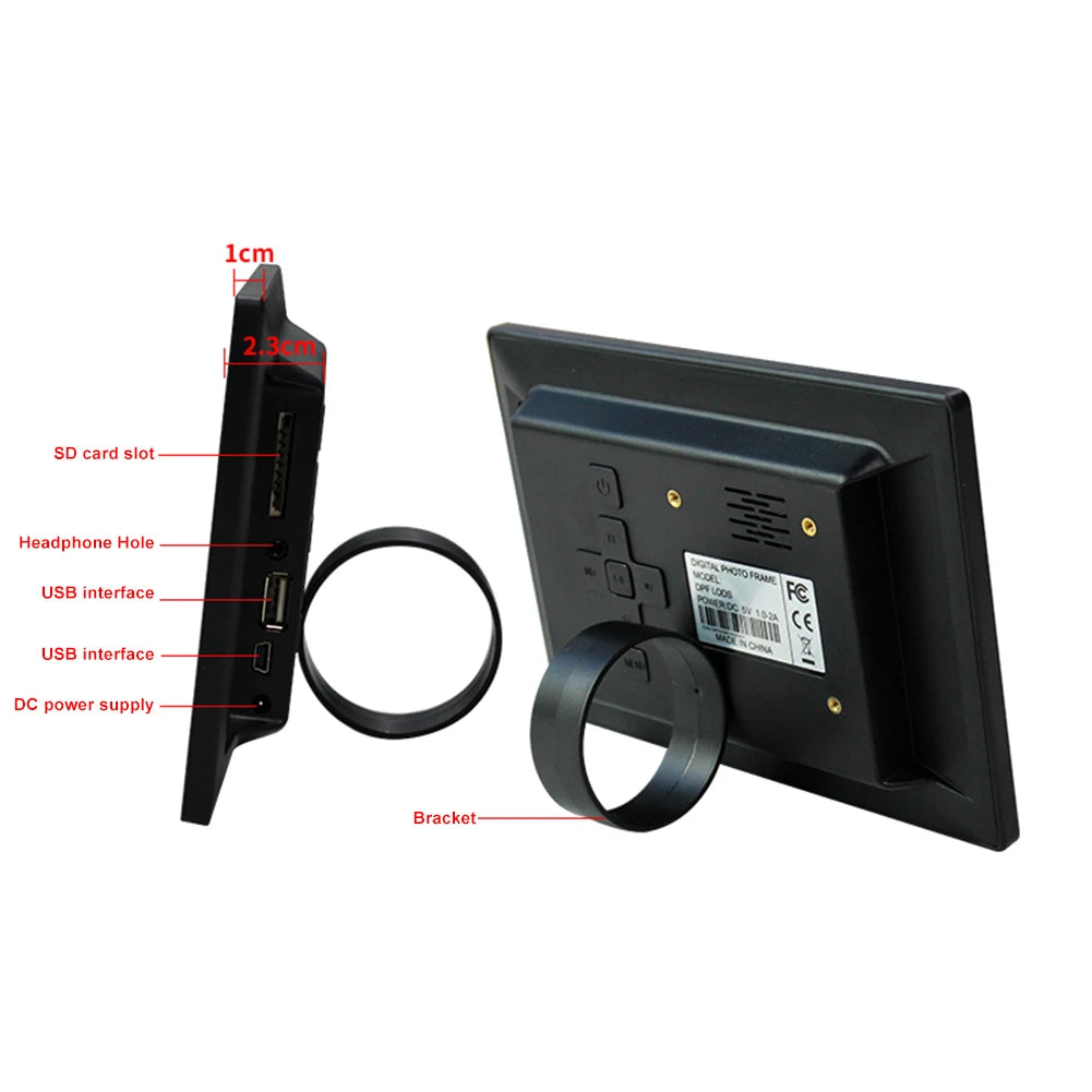 7 inch LED Photo Frame Digital Picture Frame 800x480 HD Electronic Photo Album Alarm Clock MP3 MP4 Music Player with Remote