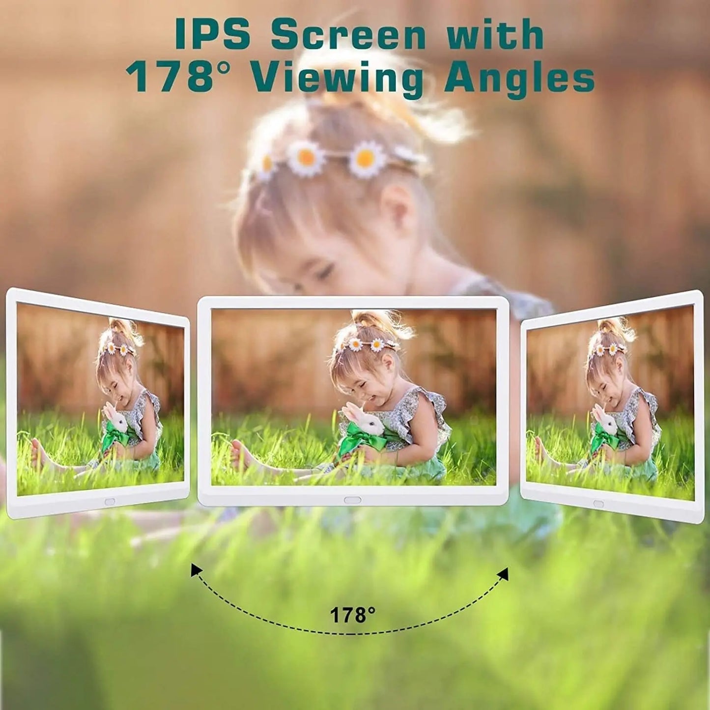 10"Digital Picture Photo Frame IPS Full-View Screen Photo Album 1280*800 Clock Calendar Video Player free shipping
