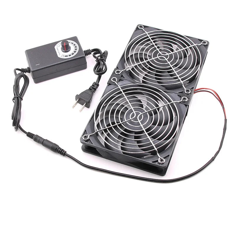 12CM large airflow pet kennel cooling fan farm speed control exhaust fan