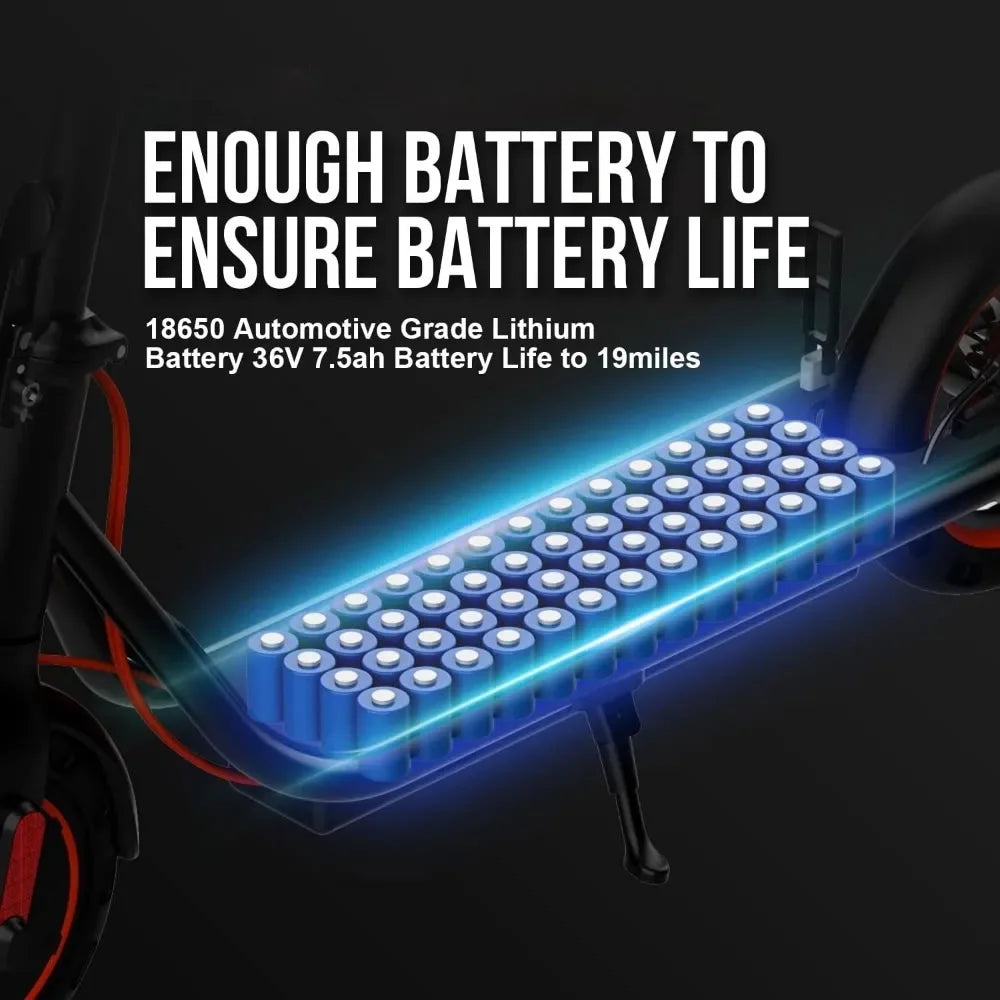 Electric Scooter 450W Powerful Motor,8.5”Honeycomb Solid Tires,Anti-Theft Lock,Wide Deck Portable & Folding e Scooter for Adults