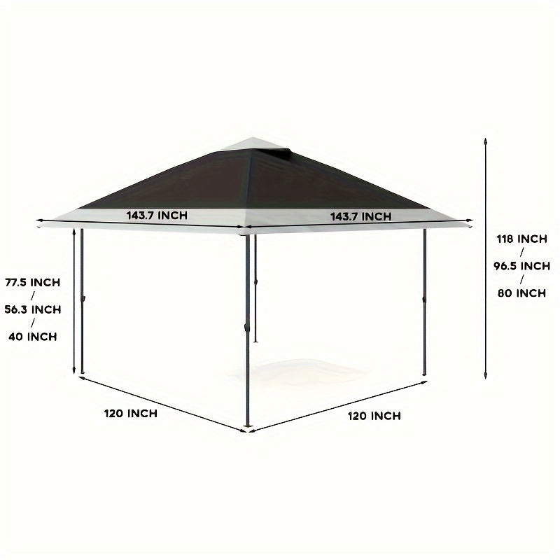 12 x 12 Deluxe Outdoor Gazebo - Sturdy Heavy Duty Construction, Weather-Resistant Double Roof, Insect-Repellent Netting, Elegant Curtains, and Spacious Patio Canopy - Perfect for Deck, Backyard, Garden, and Lawn Settings