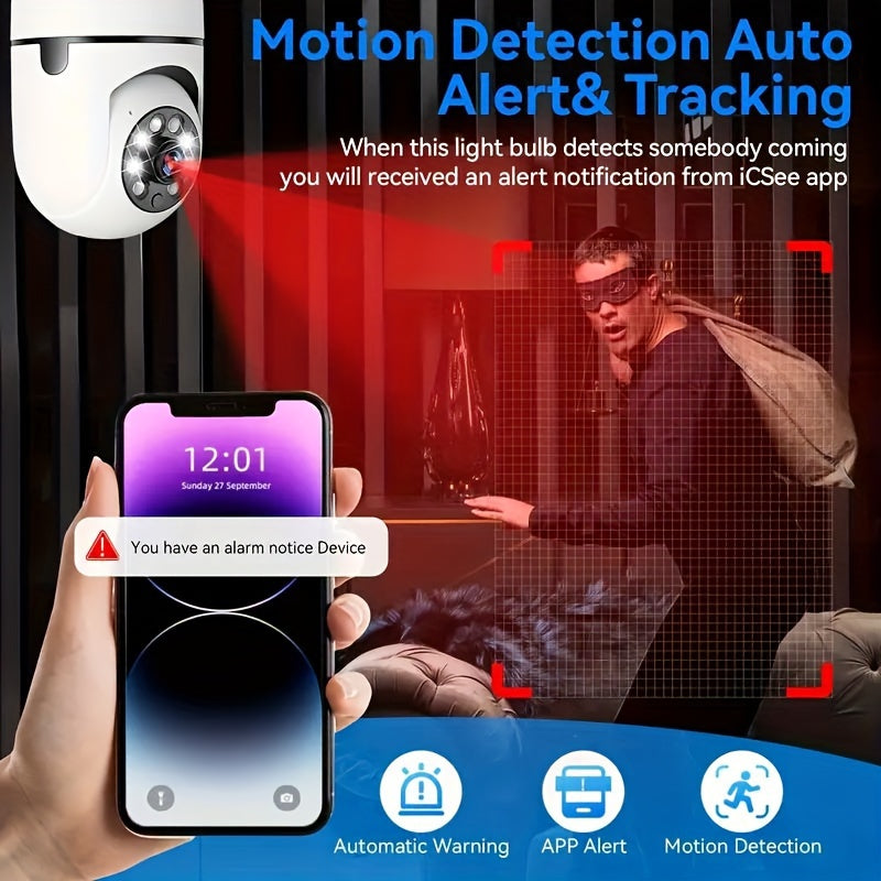 New HD 1080P 2.4Ghz Wifi E27 Light Bulb IP Camera Smart Home Security Video Surveillance Network