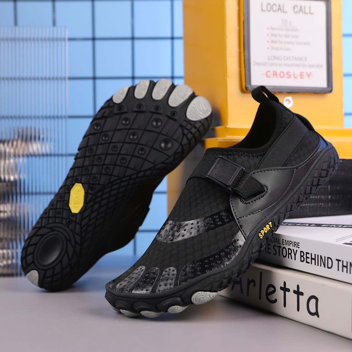 Mens Bare Water Shoes - Ultra-Breathable, Ultra-Quick Drying, Anti-Slip Sole - Ideal for Summer Beach Adventures, Pool Swimming, Outdoor Excursions