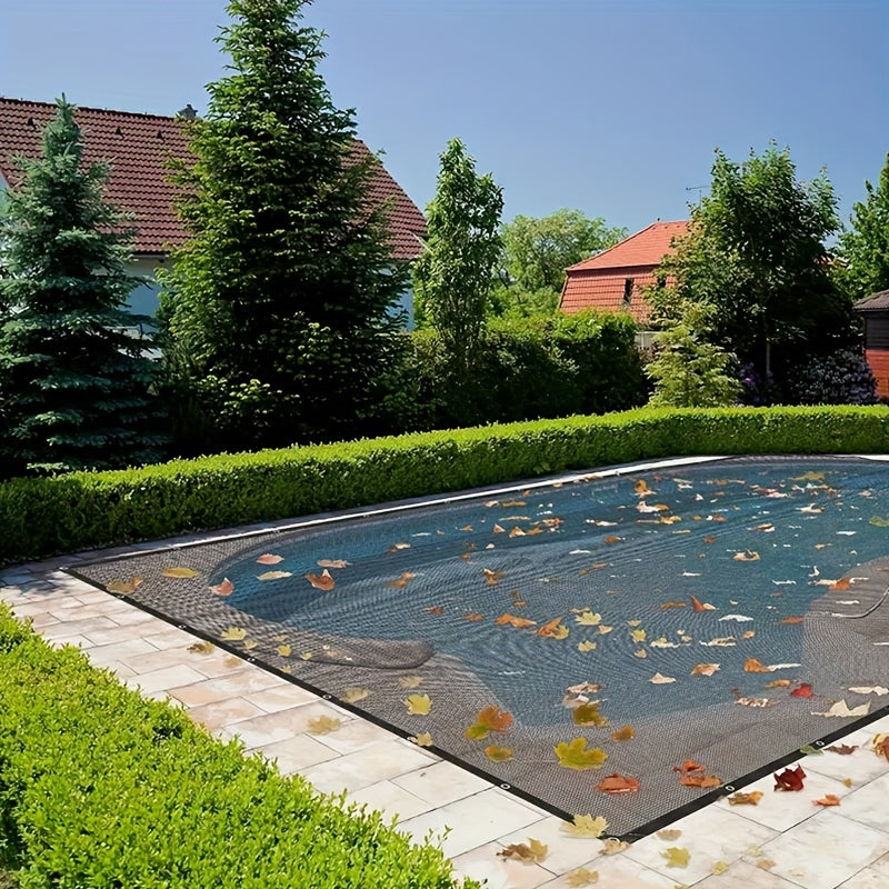 All-Weather Leaf Net Pool Cover - Uv & Scratch Resistant, Fits Above & Underground Pools, Includes Multiple Components