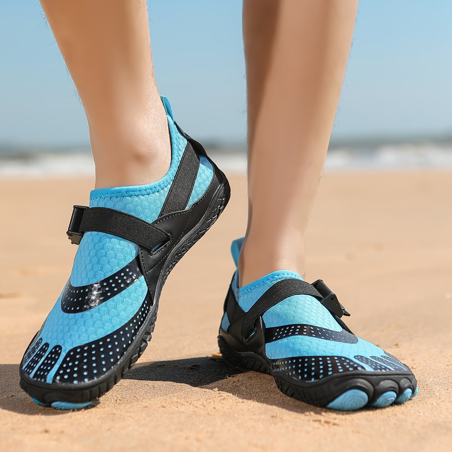 Mens Bare Water Shoes - Ultra-Breathable, Ultra-Quick Drying, Anti-Slip Sole - Ideal for Summer Beach Adventures, Pool Swimming, Outdoor Excursions