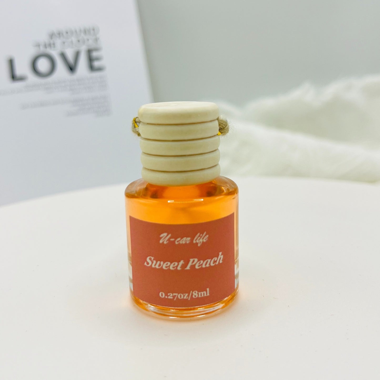 1PC Car Air Fragrance Oil Diffuser, Car Air Freshener, Car Oil Air Freshener, Car Oil Diffuser, Wood Automotive Air Fresheners, Long Lasting Car Air Freshener 8ml