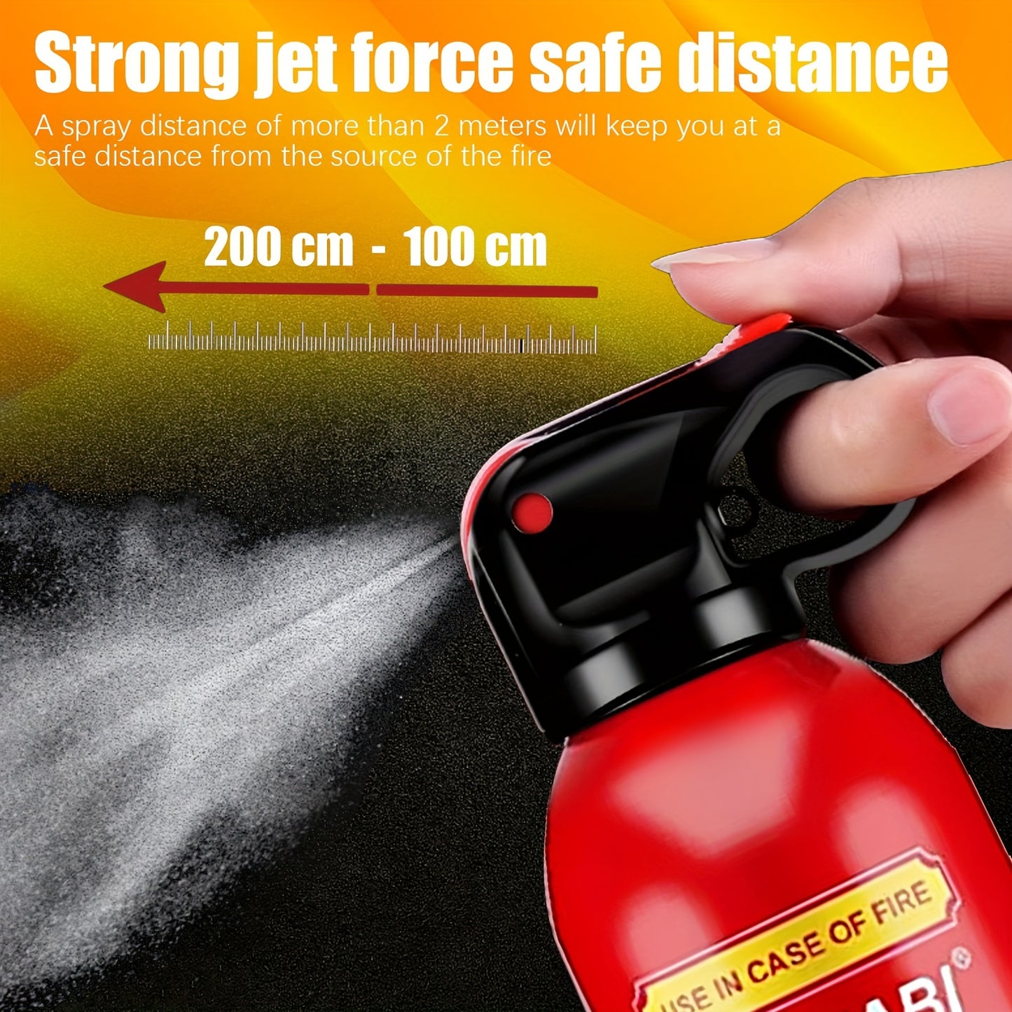1pc/2Pcs/4Pcs Portable Fire Extinguisher Spray 4 in-1 With Bracket for The House/Car/Kitchen/Garage/Home,0.5-A:21-B:C:5K Water-Based Fire Extinguishers(620ml/21.87OZ)
