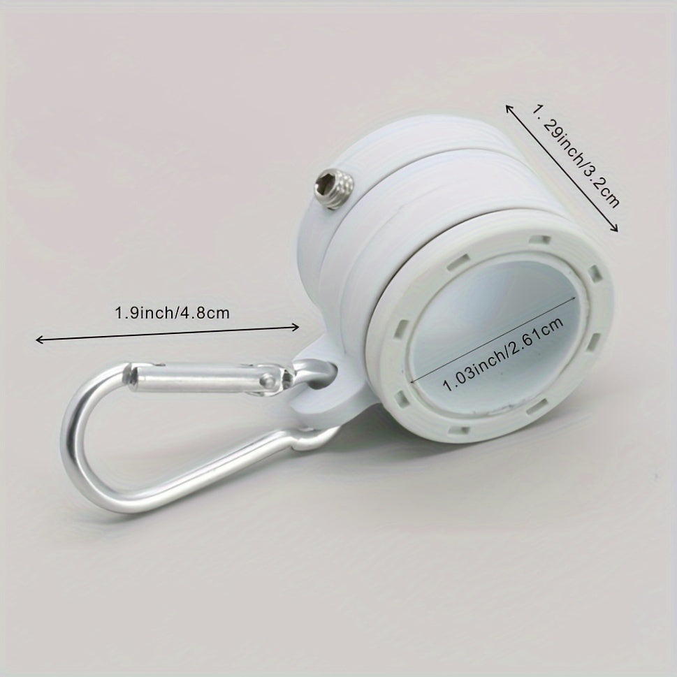 360° Rotating Flagpole Mounting Rings Set with Carabiners - 2 Pack Heavy Duty Metal Flag Pole Clips for 1-Inch Diameter Pole, Anti-Wrap Outdoor Flag Hardware, No Battery or Electricity Needed