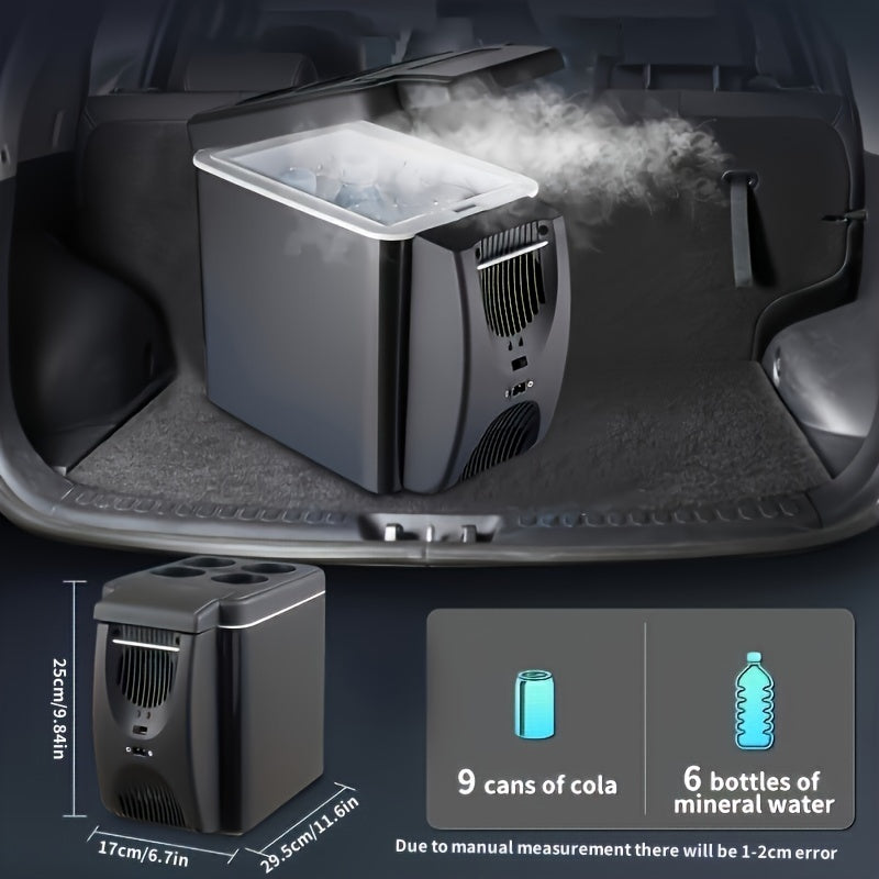 Compact 6L Portable Mini Fridge for Cars - DC 12V Electric Cooler for Drinks, Seafood & Fruits - Ideal for Travel & Outdoor Adventures