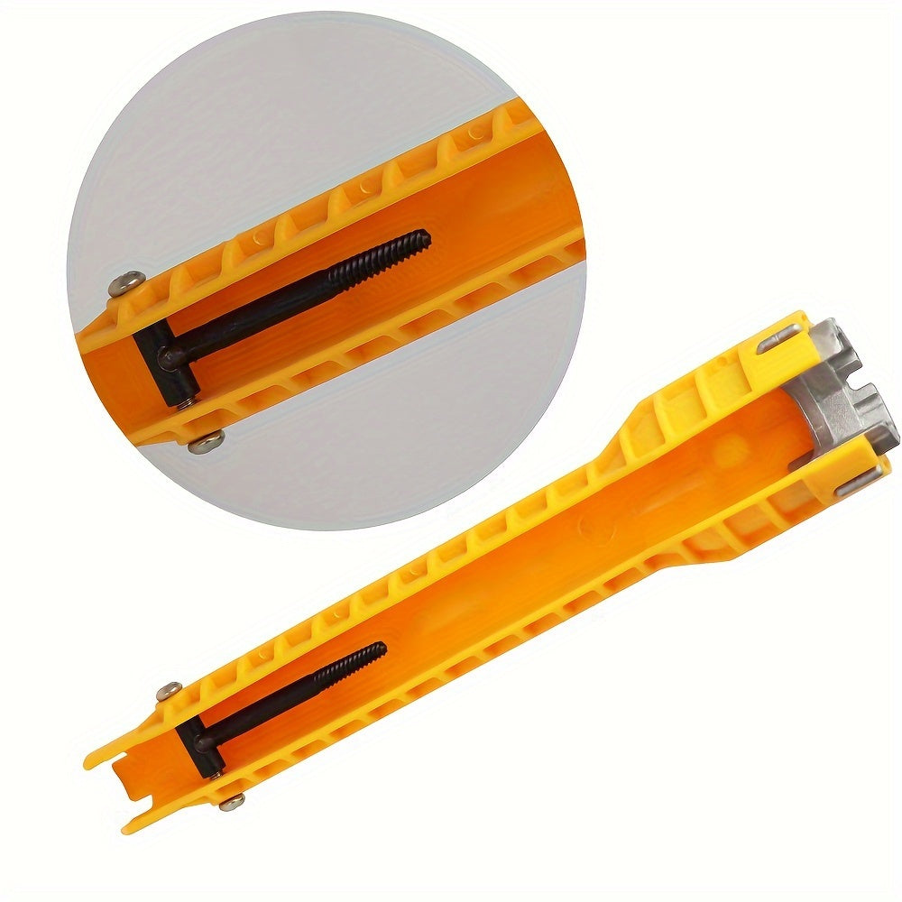 Heavy-Duty Faucet Wrench - Versatile Plumbing Tool for Sink, Toilet & Kitchen - Durable Water Pipe Spanner with Easy-Grip Tackle - Ideal Household Installer Kit