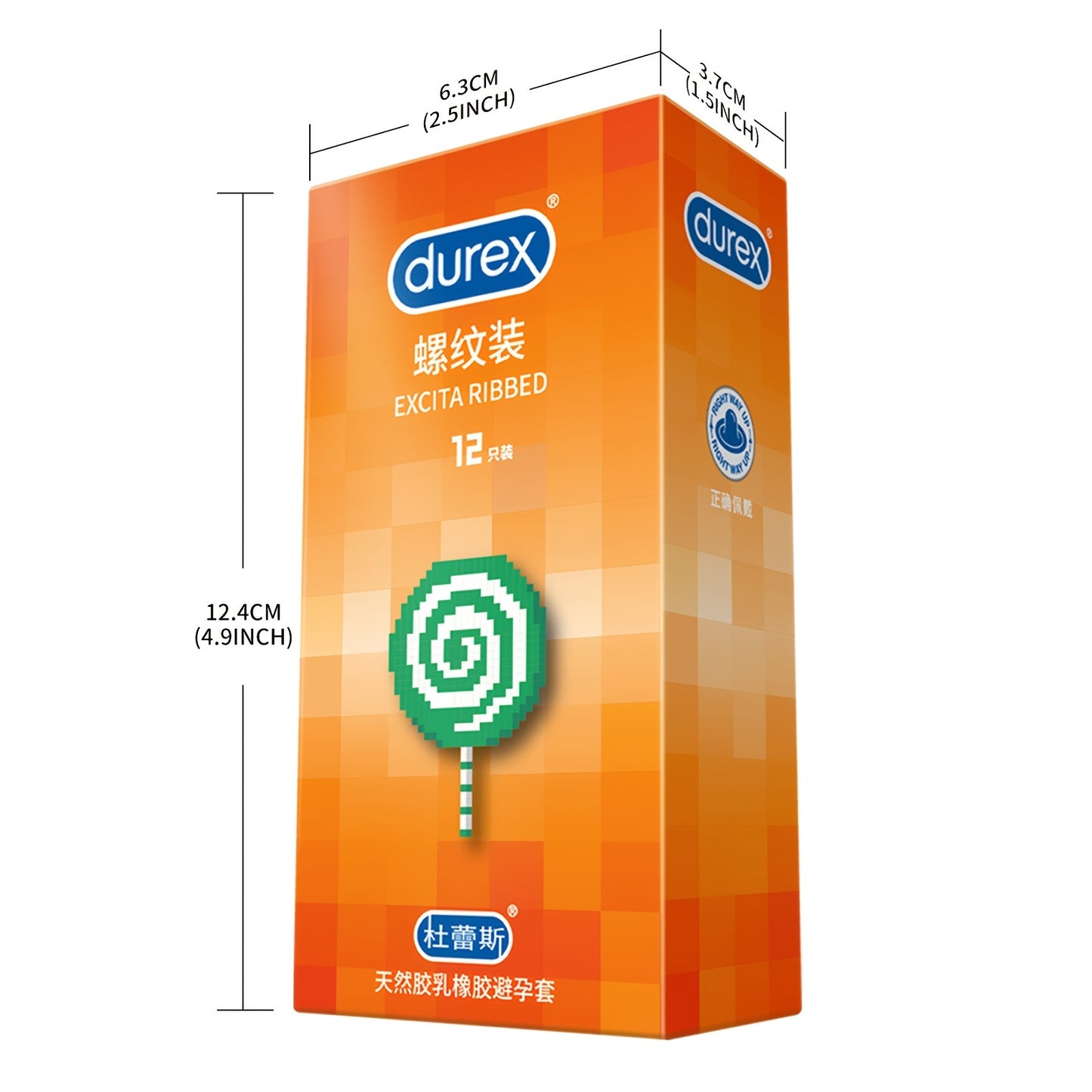 12pcs Durex Threaded Sex Condom Private Parts Stimulation Help Orgasm High-quality Safe Private Male Condom