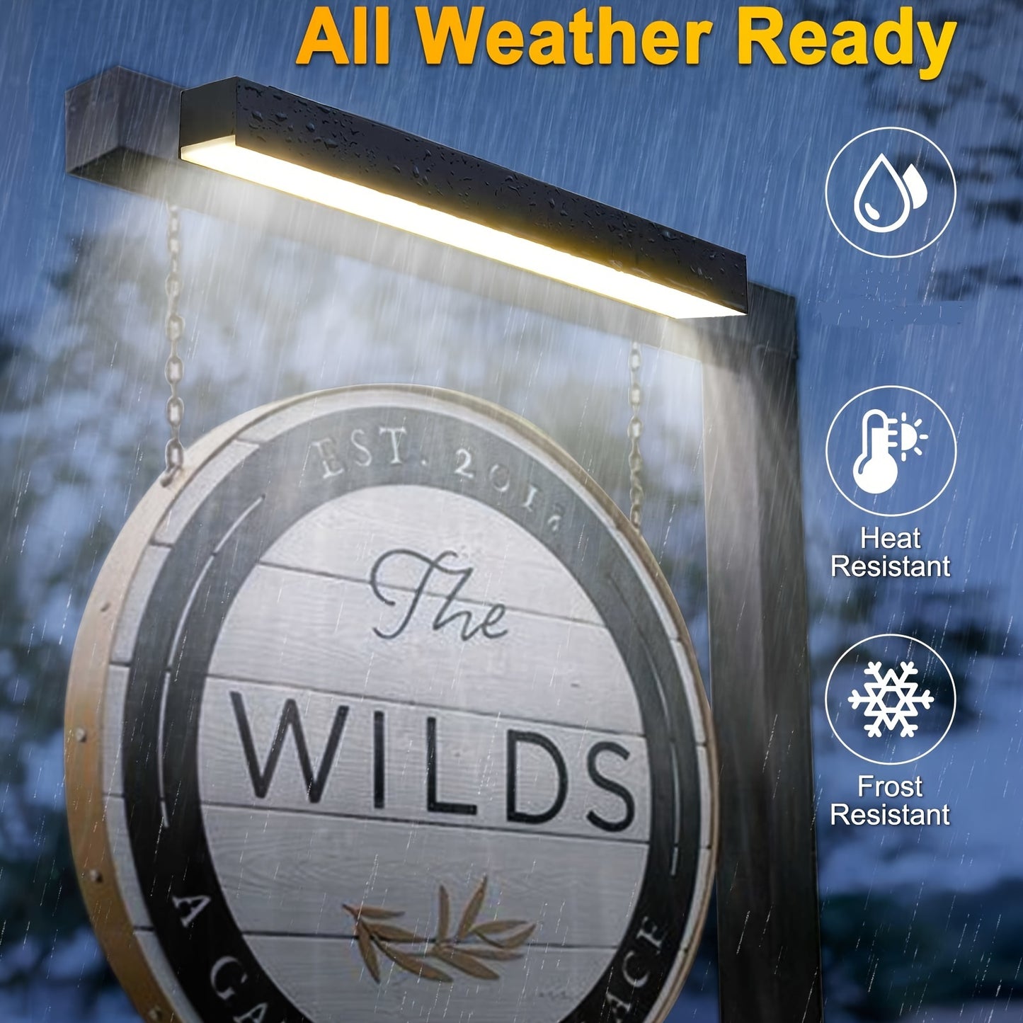 1pc/2pcs Solar Sign Light Outdoor, Solar Address Sign Lights Open House Signs for Real Estate, Outdoor Led Sign Lights, Solar Outdoor Sign Lighting for Commercial Signage, Real Estate Sign Posts