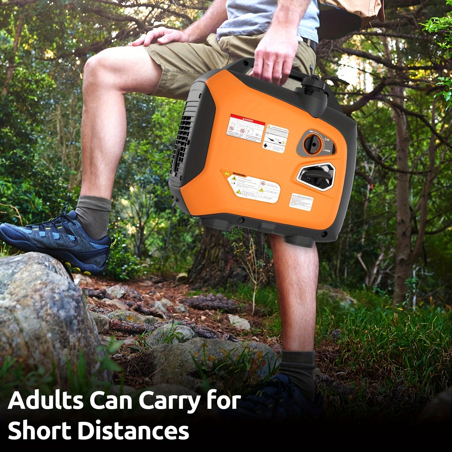 Efurden 2500W Portable Outdoor Generator With Two 120V AC Sockets And USB Interface, Suitable For Camping, Picnicking, RV, Home Emergency, Compliant With CARB Standards, Lightweight, Outdoor Best-selling Products