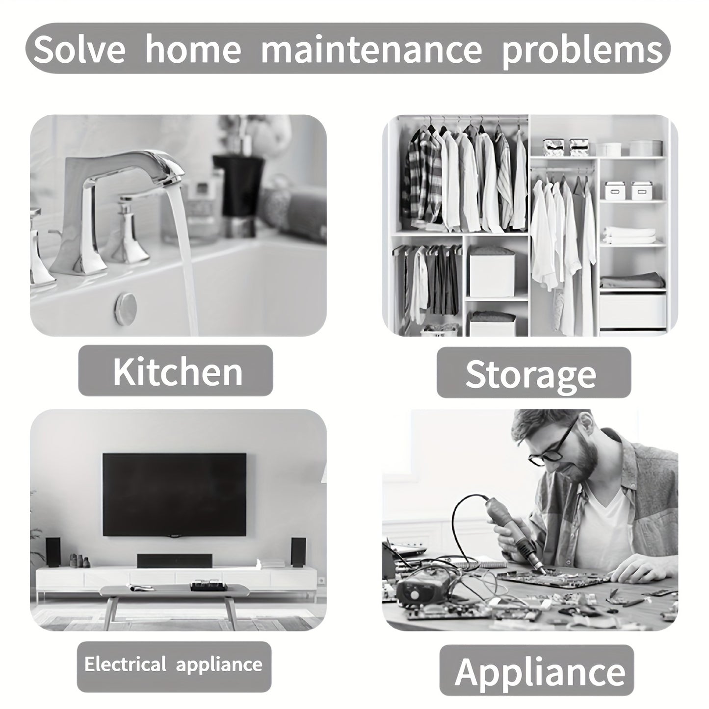 15pc/23pc H4001A Premium DIY Repair Tool Kit - High-Performance, Rust-Resistant, Versatile for Everyday Home Decoration Needs - Comprehensive Toolbox Set