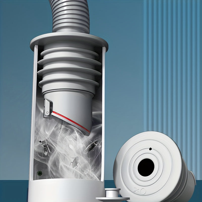 1pc Premium Anti-Backflow Odor Blocker - Advanced Sewer & Sink Protector - Universal Fit with Silicone Sealing Ring & Drain Plug