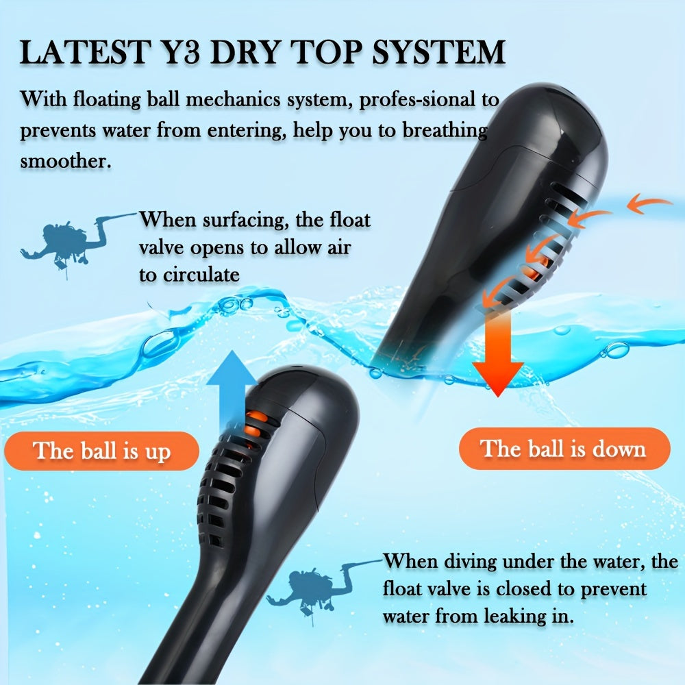 AdventureScope 180° Panoramic Full-Face Snorkel Mask - Innovative Dry Top Safety Breathing System, Anti-Fog & Leak-Resistant Design, Complete with Camera Mount for Unforgettable Underwater Explorations