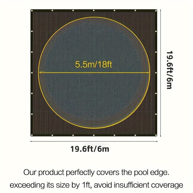 All-Weather Leaf Net Pool Cover - Uv & Scratch Resistant, Fits Above & Underground Pools, Includes Multiple Components