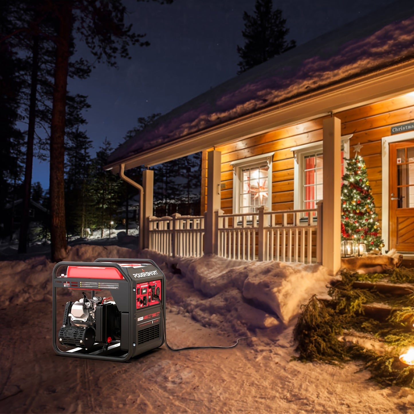 4450-Watt PowerSmart Portable Inverter Generator - Reliable CO Protector, EPA Compliant 4-Stroke Engine, RV-Ready 30A Outlet, Open Frame Design for Home Backup, Travel, Camping, and Outdoor Adventures