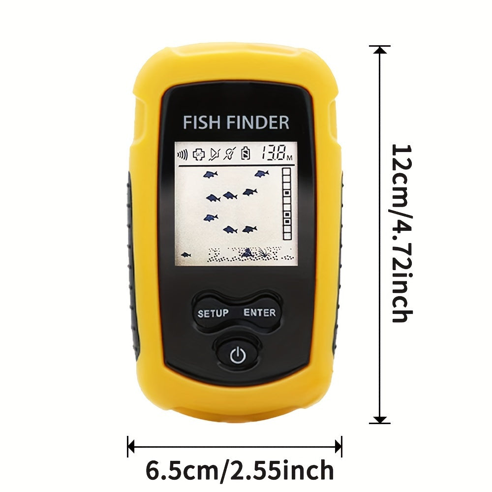 45° Wide-Angle Smart Fish Finder - Instant Alarm Sonar System with Durable Transducer for Exciting Freshwater & Saltwater Fishing Expeditions