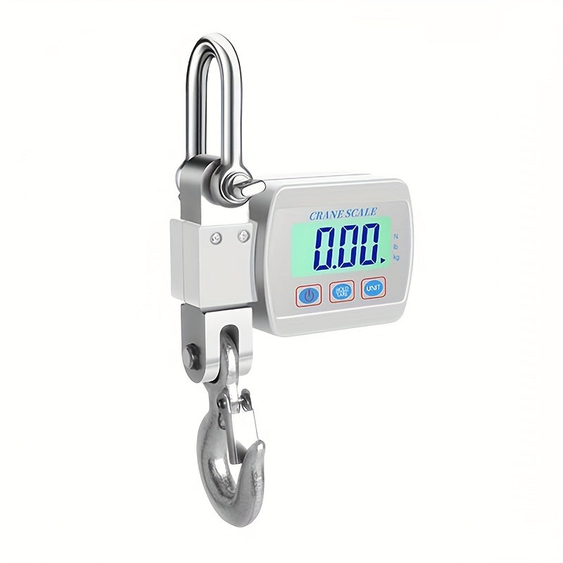 Heavy-Duty 500Kg Portable Crane Scale: Precise, Easy-Read LCD, Battery-Powered, in Blue/Orange/White