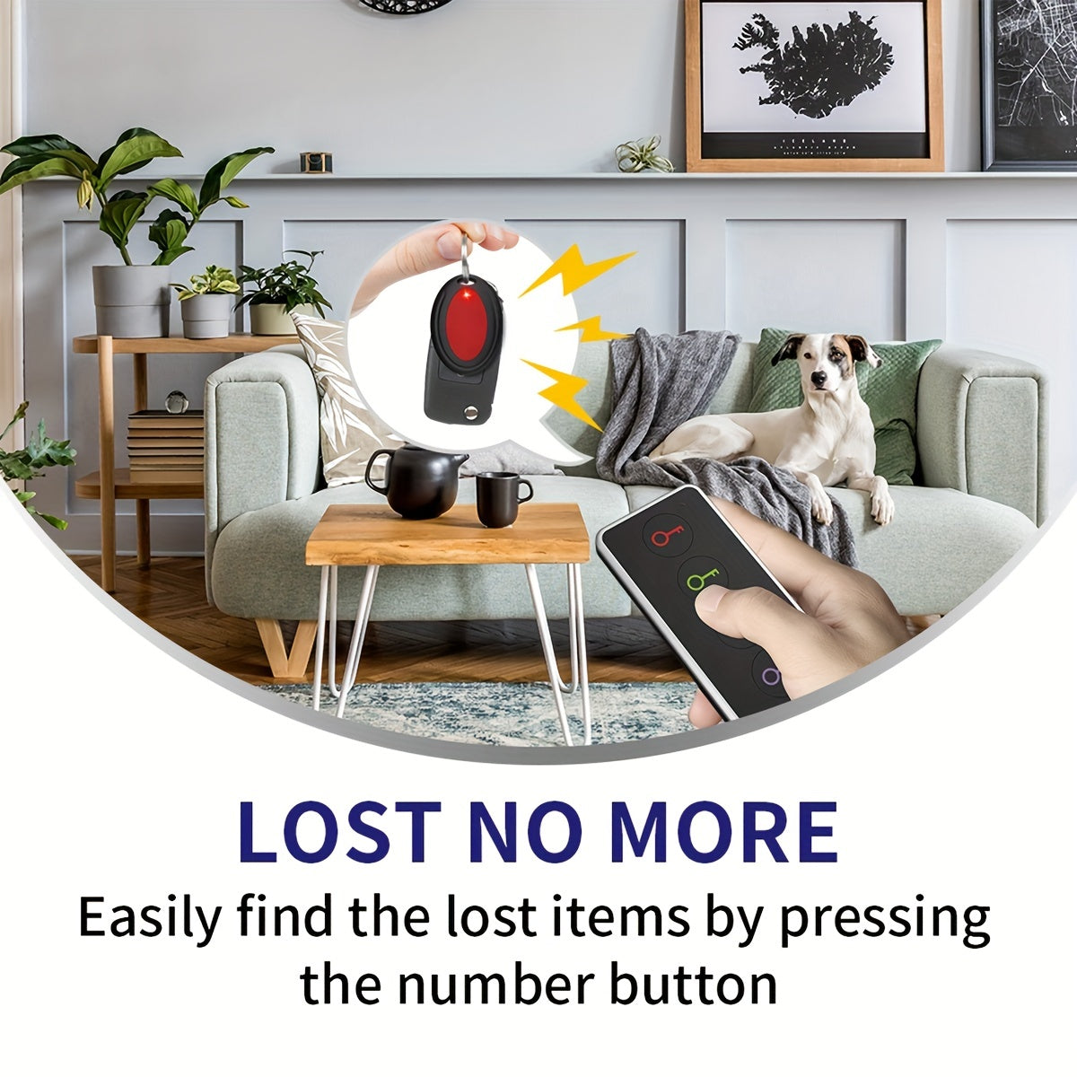 DGO 4-Receiver Key Finder | Loud 80dB Alarm, Long 131ft Range | Wireless RF Item Locator for Phone, Wallet, Pet | Battery Powered