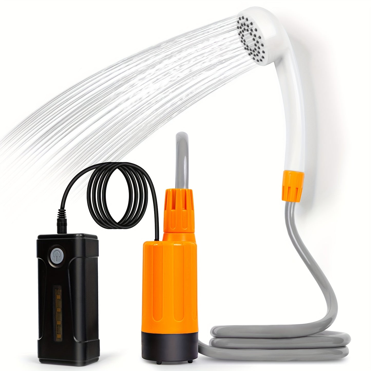 Rechargeable Portable Shower Pump – Quick-Transform Bucket to Steady Stream – Ideal for Outdoor Camping & Travel