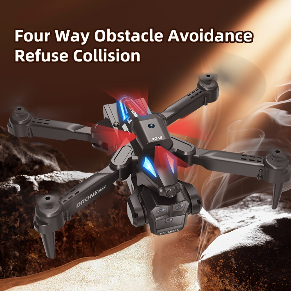 C10 Drone With Aerial Camera Three, 360° Infrared Obstacle Avoidance, Remote Control Boys And Girls Gifts, Outdoor Games