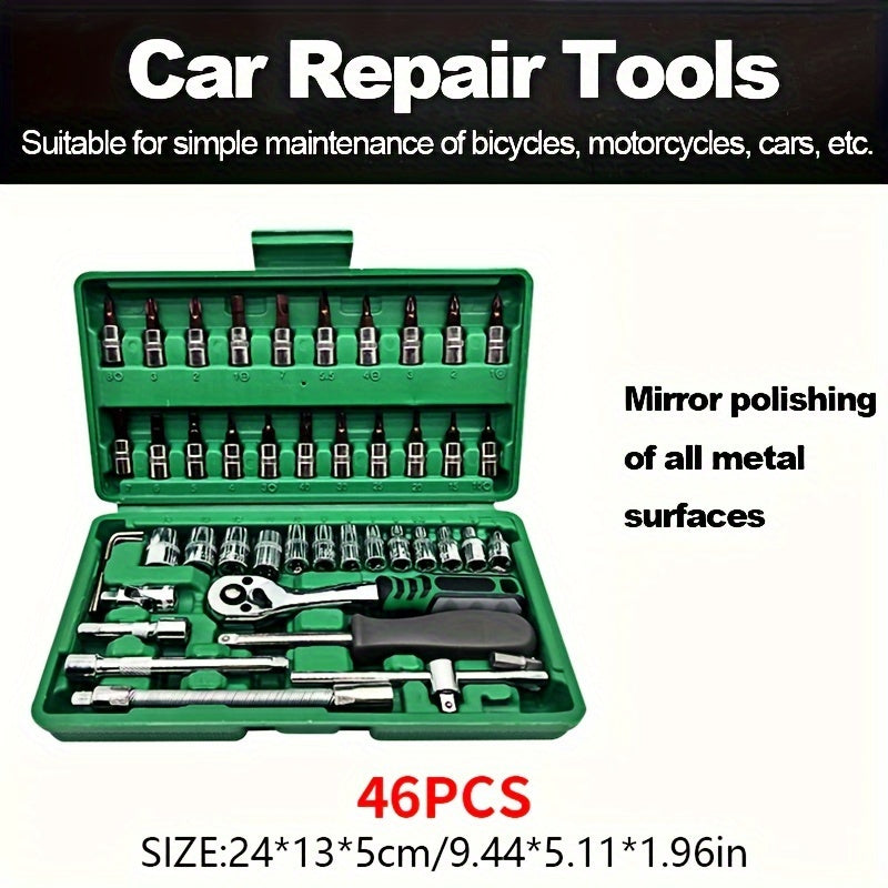 151-Piece Socket Wrench Set - Chrome Vanadium Steel, Ratchet Spanners, Multifunctional Hand Tool Kit for Car, Motorcycle, Boat Repairs & Home Use