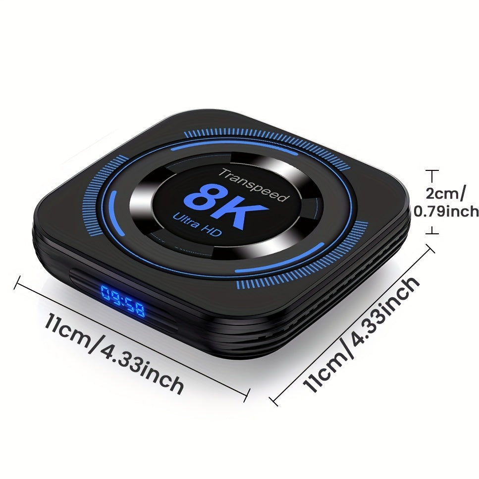 8K 4K Ultra HD Smart Android 12 TV Box - Dual Wifi 32G/64G Allwinner H618, Voice-Activated Media Player, Quad-Core Cortex A53 for Seamless Streaming