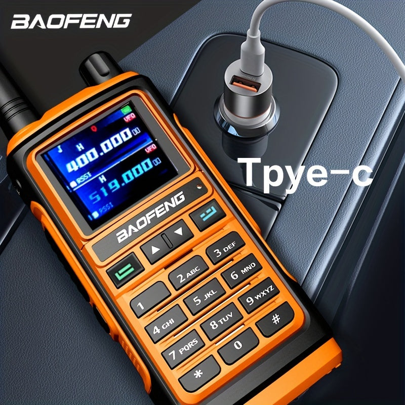 Baofeng UV17 Pro Max 2023 - 999-Channel Long-Range Walkie Talkie with Type-C Fast Charge, LED Light, VHF/UHF, Waterproof for Outdoor Adventures