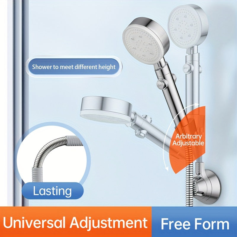 1pc Premium Shower Head Bracket - Punch-free Rainfall Sprayer, Universal Adjustable Wall Mount, Durable Nozzle Holder for Seamless Shower Experience - Modern Bathroom Accessories
